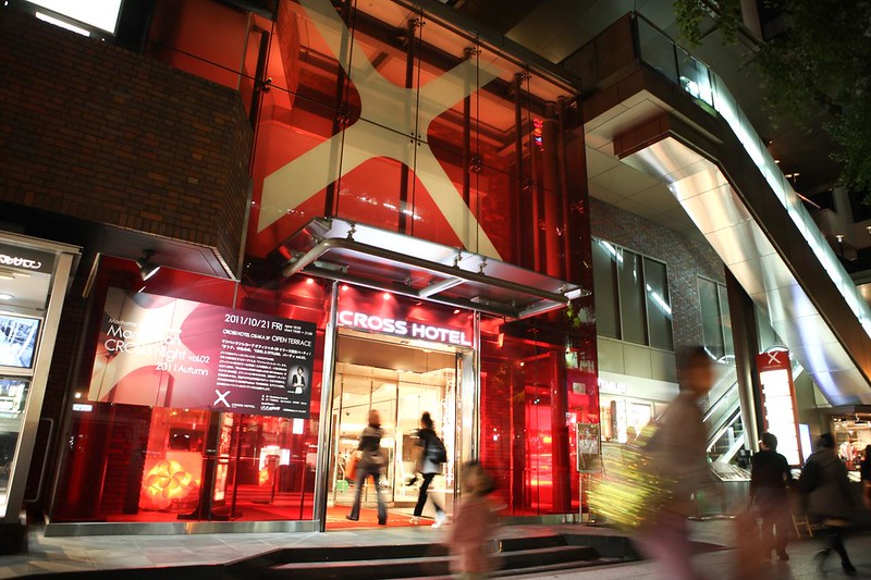 Street view of the Cross Hotel Osaka