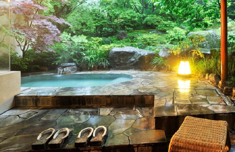 Private outdoor onsen at the Gora Kadan, hakone
