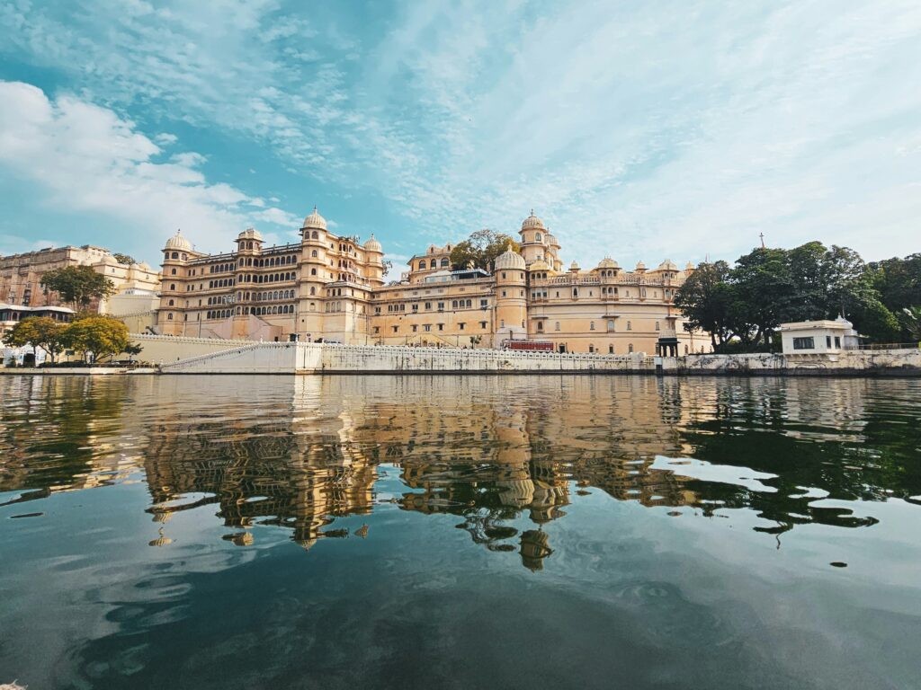 Where To Stay For a Soft Landing In India 49 view of the City Palace at Udaipur from the water