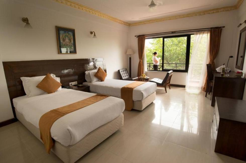 Buddha Maya Gardens, Twin Room With A Work Desk And  Garden View