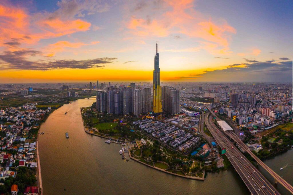 Where To Stay In Ho Chi Minh City 28 View Of Binh Thanh And River From Above During Sunset