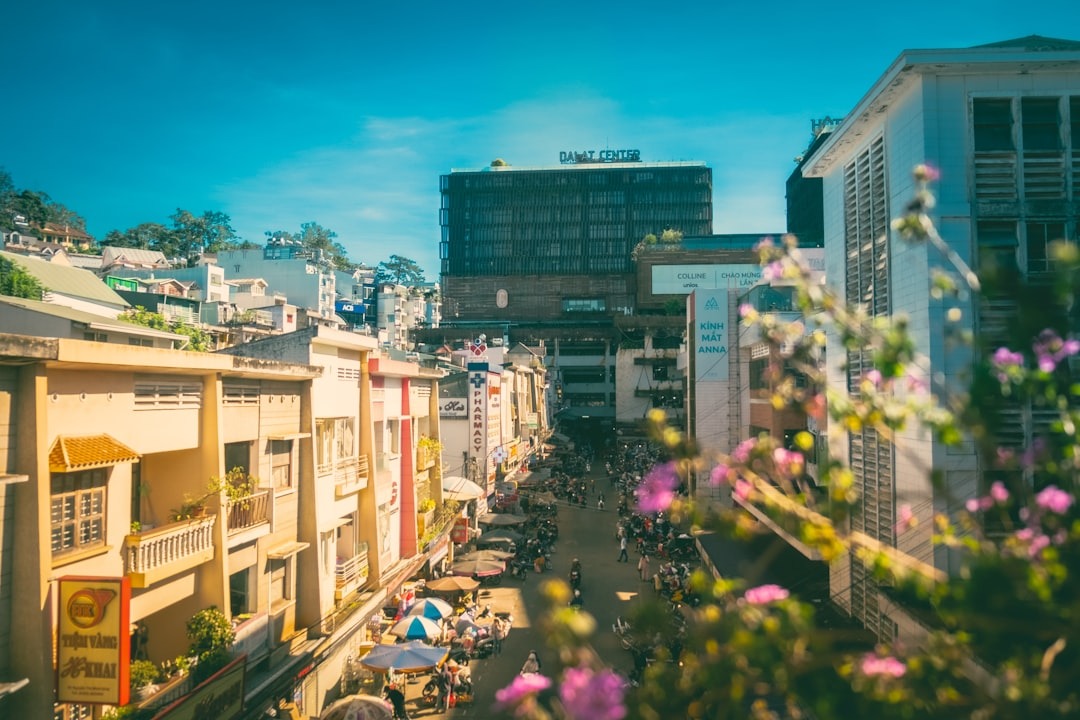 Dalat, main street, french architecture in the mountains