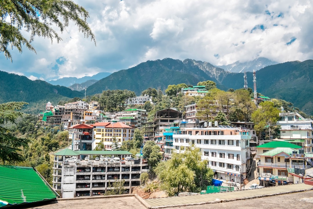 Where To Stay For a Soft Landing In India 41 Street view of Dharamshala and the mountains