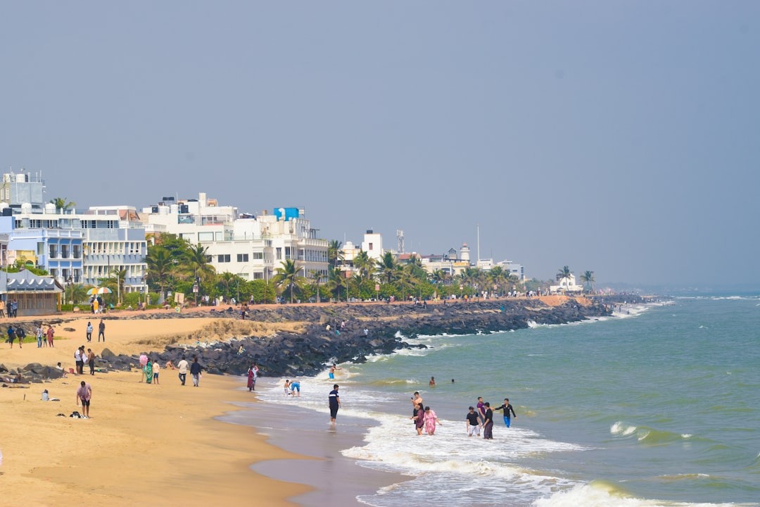 Where To Stay For a Soft Landing In India 54 Puducherry Beach during high tide