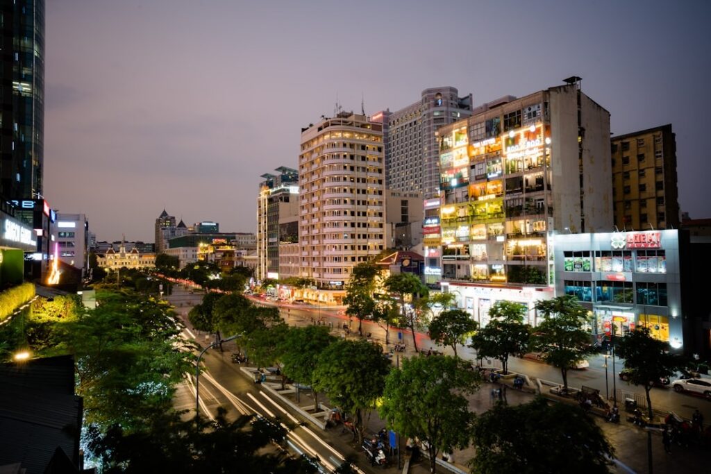 Where To Stay In Ho Chi Minh City 12 Aerial Street View Of District 7 At Night