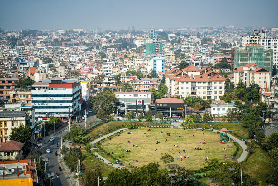 Aerial View Of A Park And the Area Of Naxal