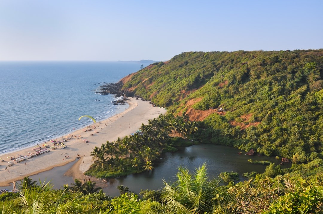Where To Stay For a Soft Landing In India 21 View of Arambol beach from above during sunset