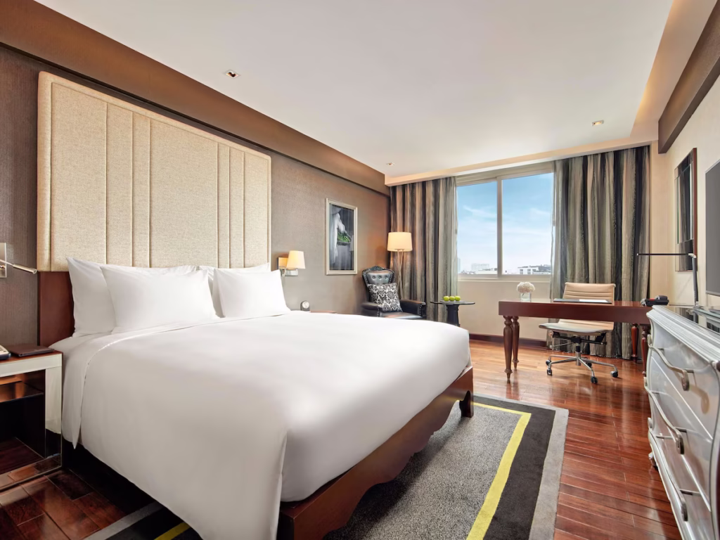 Movenpick Hotel Hanoi Centre, Double Room With Dark Wood Accent Wall And Work Station