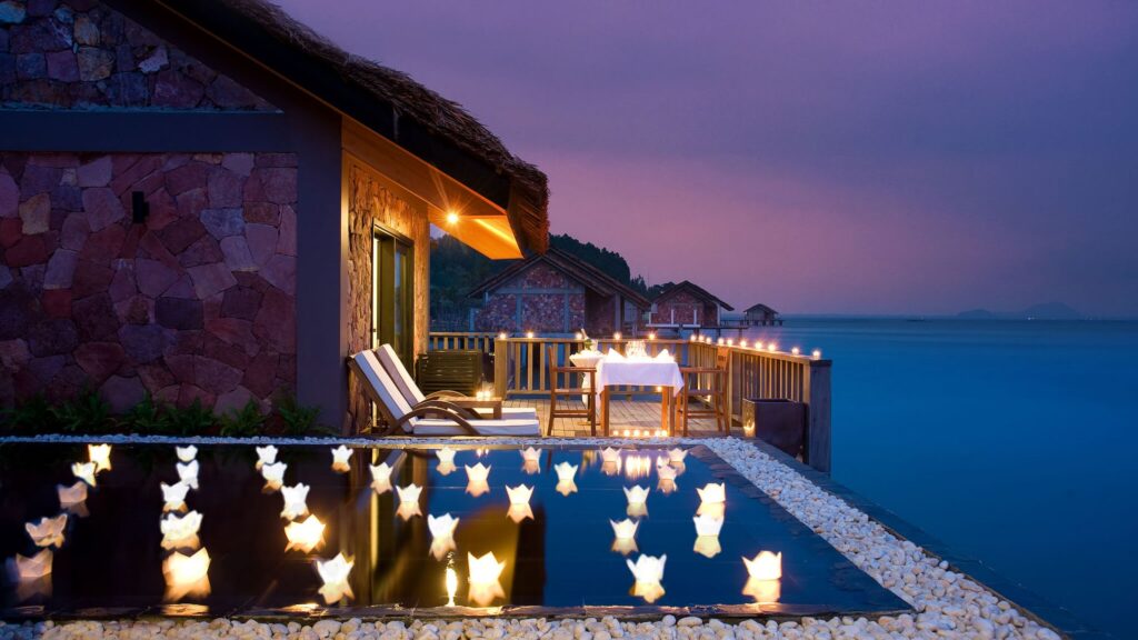 Vedana Lagoon Resort, private luxury huts on the sea