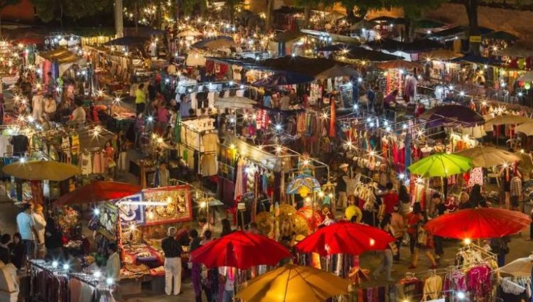 Night Bazaar, Chiang Mai, where the bargaining goes well into the night